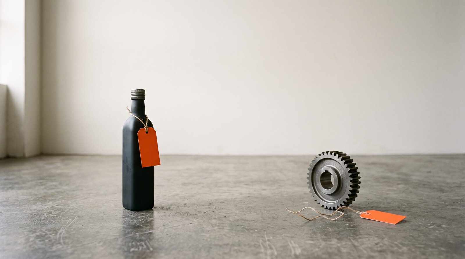 Botella y engranaje